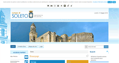 Desktop Screenshot of comune.soleto.le.it